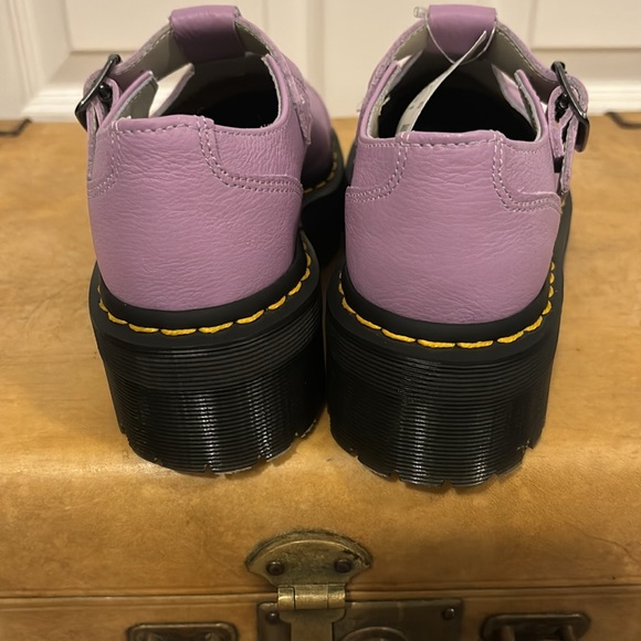 DR. MARTENS Leather Lilac Platform Mary Jane’s NWT US 5 - Picture 4 of 9
